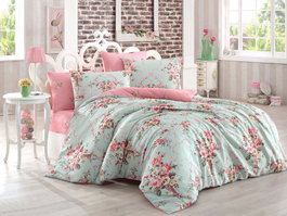 L'essentiel linge de maison Juego de funda de edredón doble Alanur - Mint